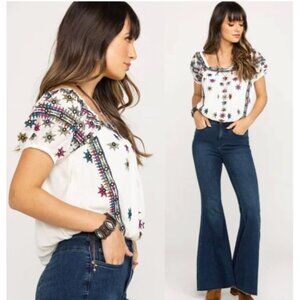 Free People embellished bubble top size XS